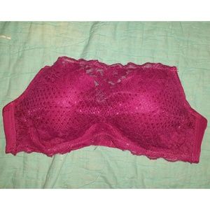 Lightly Padded Bandeau Lace Bra